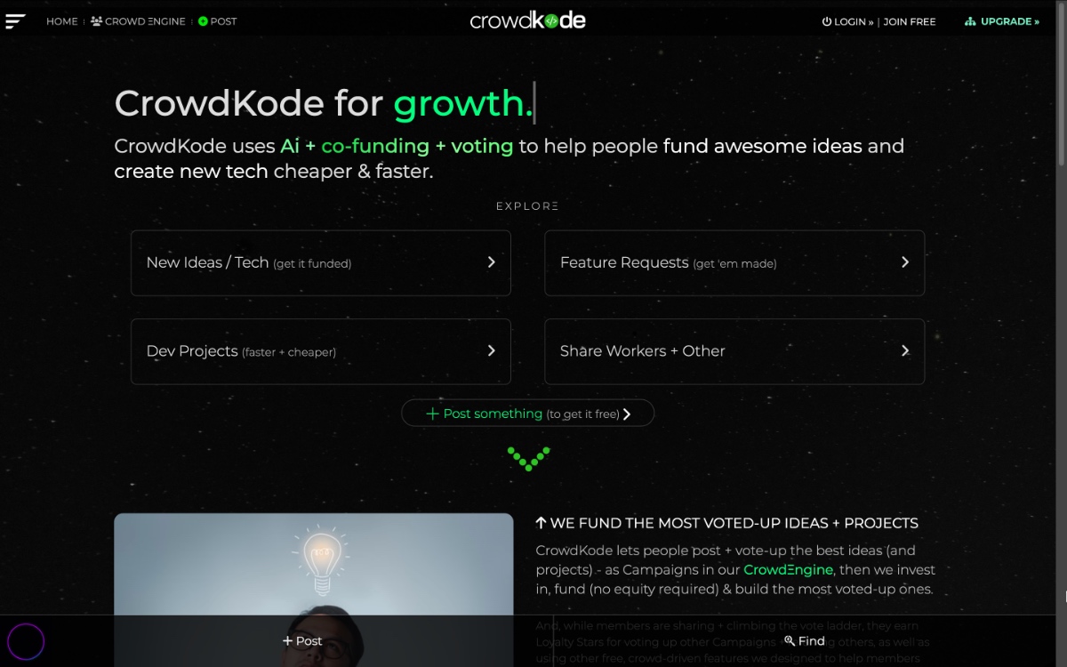 CrowdKode - made with BASE Platform
