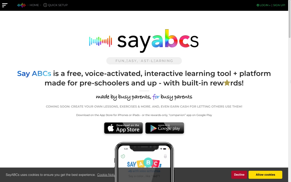 Say ABCs - made with BASE Platform